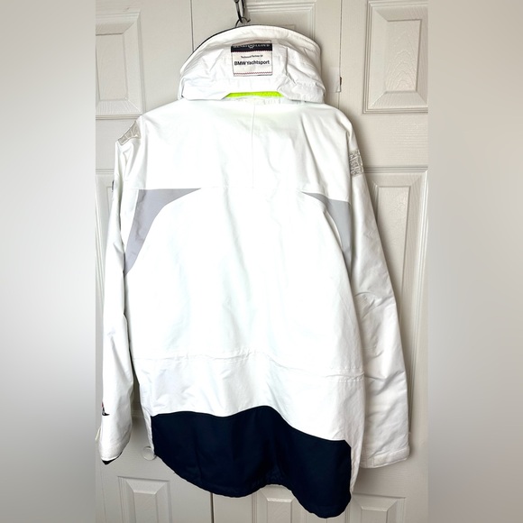 HENRI LLOYD For BMW YachtSport Ventura Tp2 Sailing Jacket Coat White Blue Hooded - Picture 9 of 16